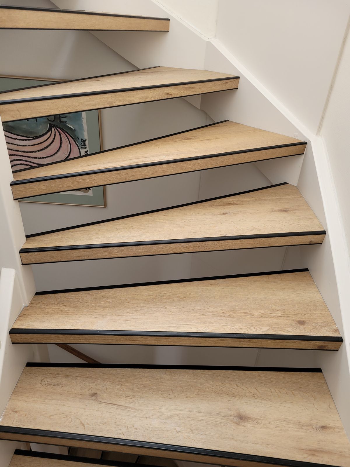 Trap bekleed met PVC in eikenlook